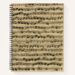 Vintage Musical Notes Notebook