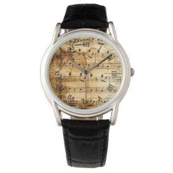 Vintage Musical Notes Watch by nonstopshop at Zazzle