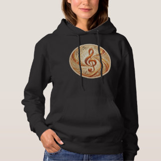 Vintage Musical Treble Clef Hoodie - Artistic Clef