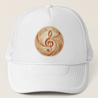 Vintage Musical Treble Clef Trucker Hat - Classic