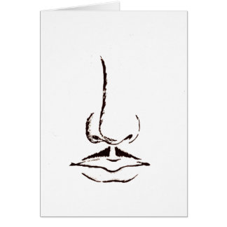 Vintage Mustache Blank Cards