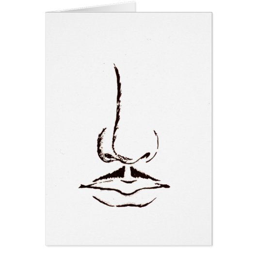 Vintage Mustache Blank Cards (Front)
