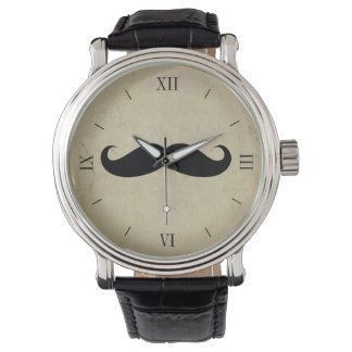 Vintage Mustache Men's Watch