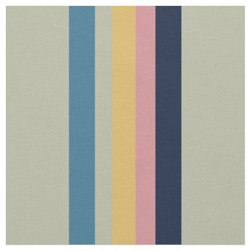 Vintage Muted Rainbow Stripes Fabric