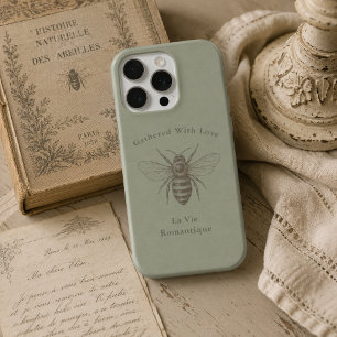 Vintage Muted Sage Green French Romantic Rustic iPhone 15 Pro Case