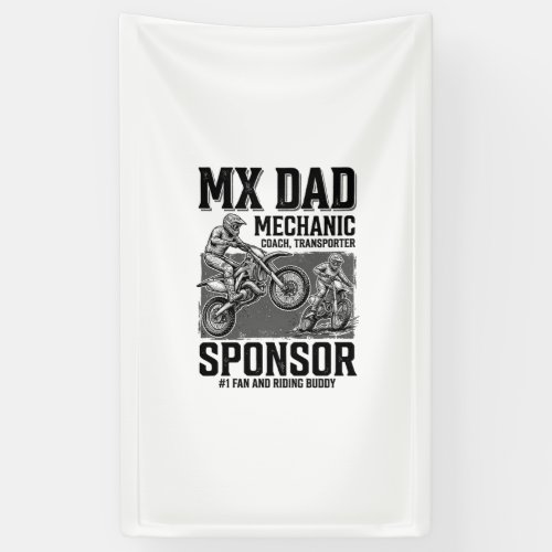 Vintage MX Dad Motocross Riding Buddy Shirt Design Banner
