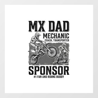 Vintage MX Dad Motocross Riding Buddy Shirt Design Floor Decals