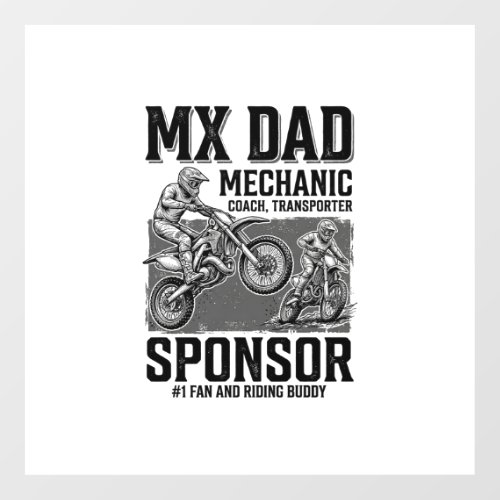 Vintage MX Dad Motocross Riding Buddy Shirt Design Floor Decals