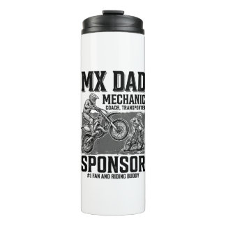 Vintage MX Dad Motocross Riding Buddy Shirt Design Thermal Tumbler