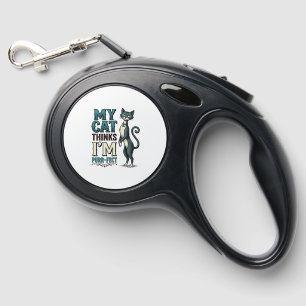Vintage My Cat Thinks I’m Purr-Fect Cat Retractable Pet Leash