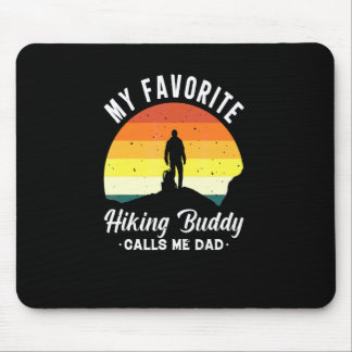Vintage My Favorite Buddy Call Me Dad Hiking Retro Mouse Pad