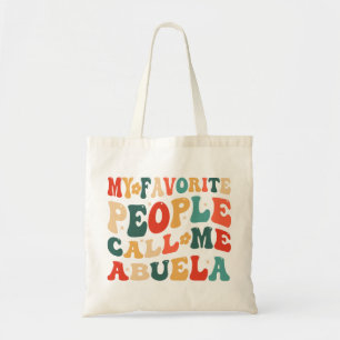 Vintage My Favorite People Call Me Abuela Retro Mo Tote Bag