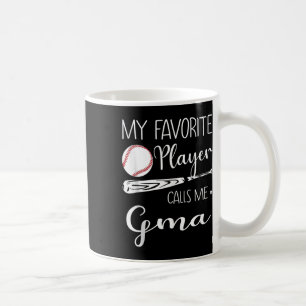 Vintage My Favorite Player Calls Me Gma Baseball L Coffee Mug