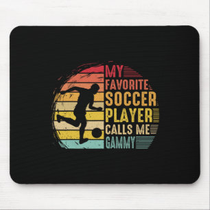 Vintage My Favorite Soccer Player Calls Me Gammy  Mouse Pad