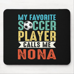 Vintage My Favorite Soccer Player Calls Me Nona _1 Mouse Pad