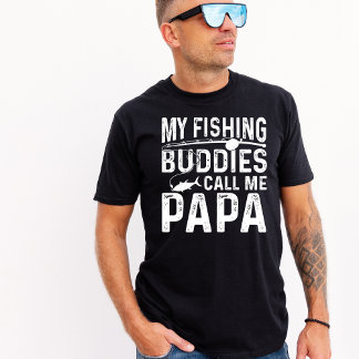Vintage My Fishing Buddies Call Me Papa | Fishing T-Shirt