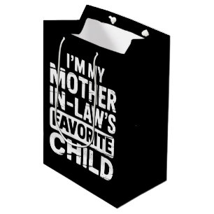Vintage My Mother in Laws Favorite Child Humor  Medium Gift Bag