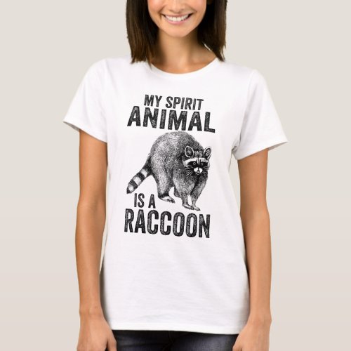 Vintage My Spirit Animal is a Raccoon Trash Panda  T_Shirt