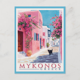 Vintage Mykonos, Greek Postcard