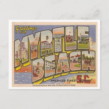 Vintage Myrtle Beach Postcard by archemedes at Zazzle