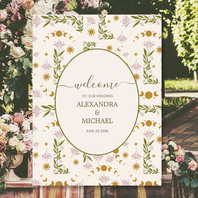 Vintage Mystical Botanical Wedding Foam Board (Creator Uploaded)