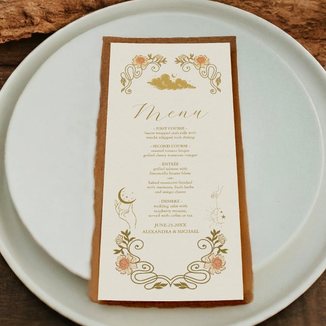 Vintage Mystical Botanical Wedding Menu (Creator Uploaded)