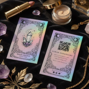 Vintage Mystical Celestial Crystal Shop  Business Card