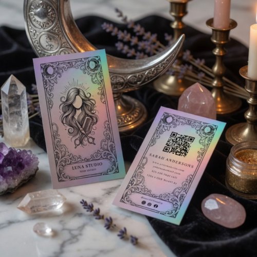 Vintage Mystical Celestial Hair Stylist  Business Card
