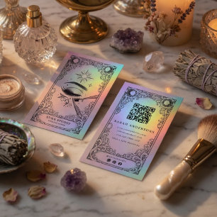 Vintage Mystical Celestial Lash Artist  Business Card