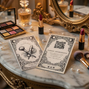 Vintage Mystical Makeup Artist Tarot Style Business Card