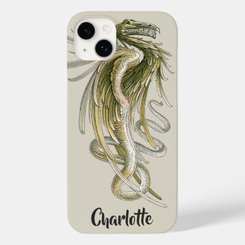 Vintage Mythology Winged Dragon with a Snake Tail Case_Mate iPhone 14 Plus Case