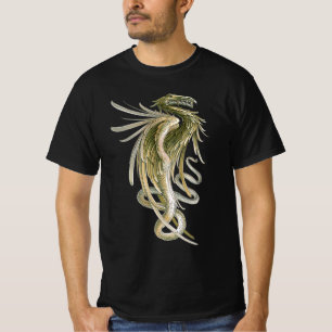 Vintage Mythology, Winged Dragon with a Snake Tail T-Shirt
