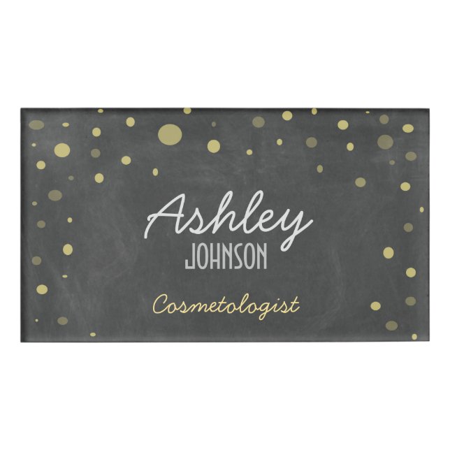 Vintage Name Badge with Logo (Front)