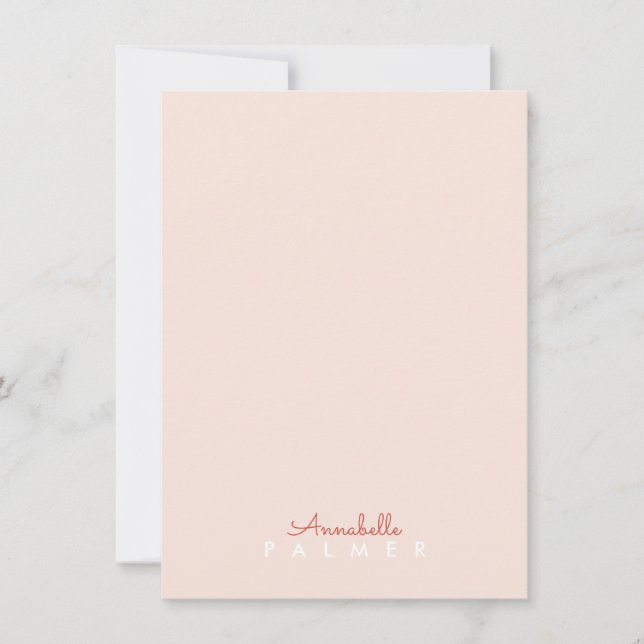 Vintage Name Personal Stationery Invitation (Front)