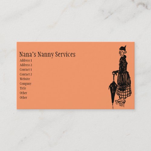 Vintage Nanny Business Card Templates