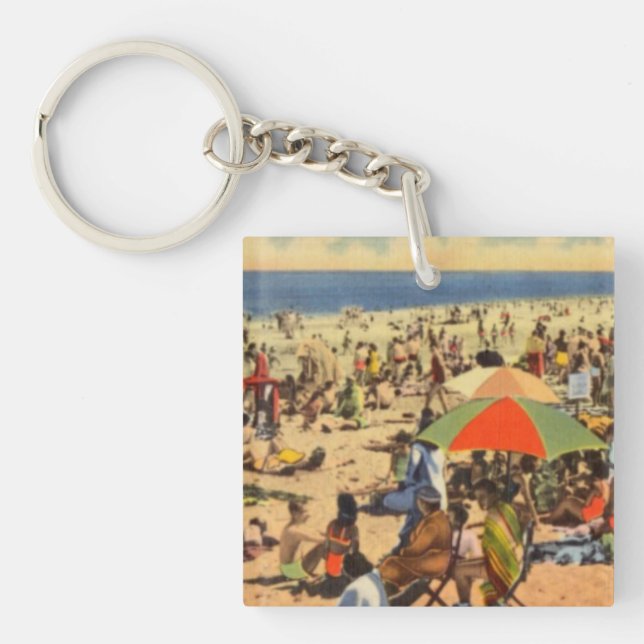 Vintage Nantasket Beach, Hull, Massachusetts Keychain (Front)