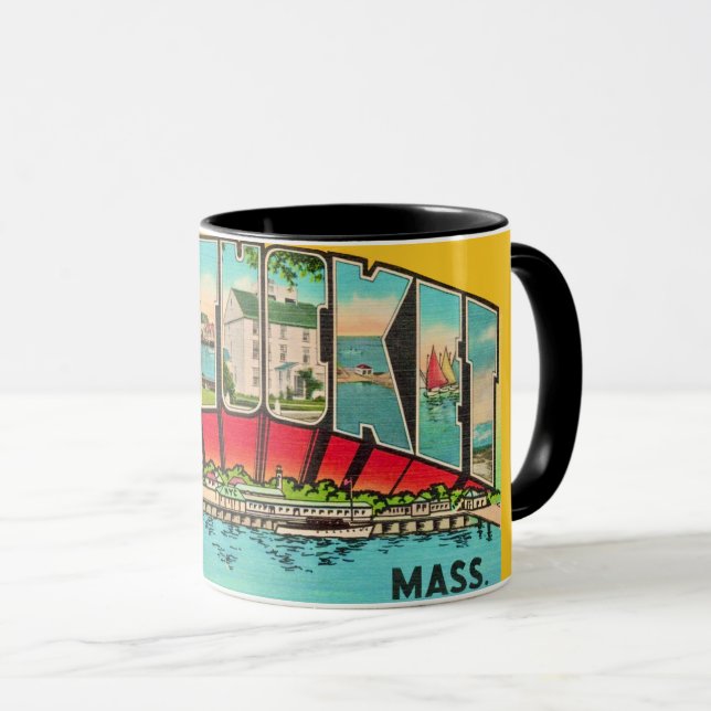 Vintage Nantucket MA  Mug (Front Right)