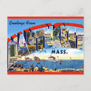Vintage Nantucket MA Postcard
