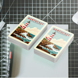Vintage Nantucket Massachusetts Poker Cards
