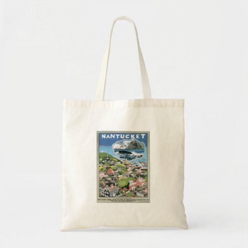 Vintage Nantucket Massachusetts Tote Bag