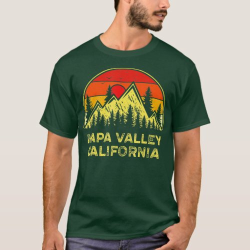 Vintage Napa Valley California CA Mountains Hiking T_Shirt