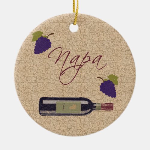 Vintage Napa Wine Ornament