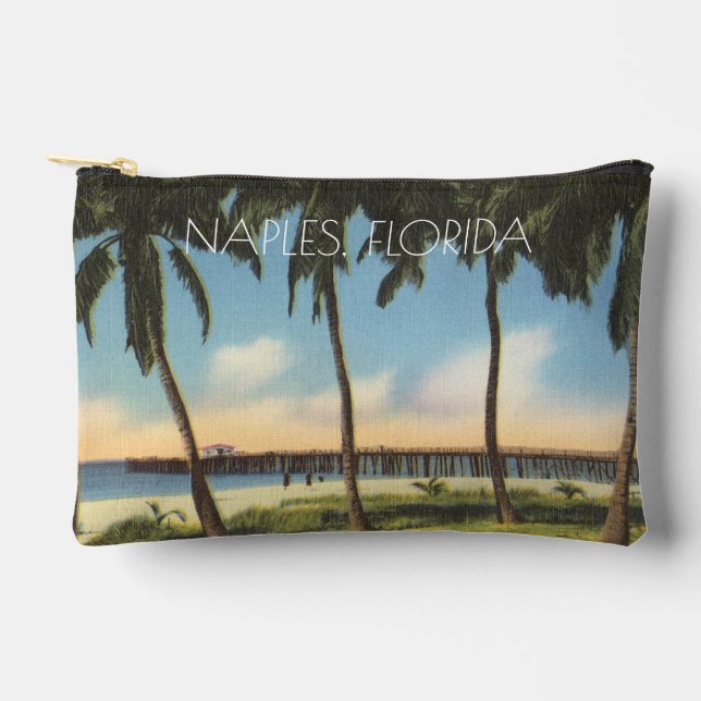 Vintage Naples, Florida  Accessory Pouch (Front)