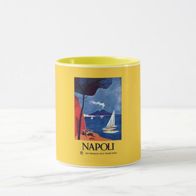 Vintage Naples Italy Travel Mug (Center)