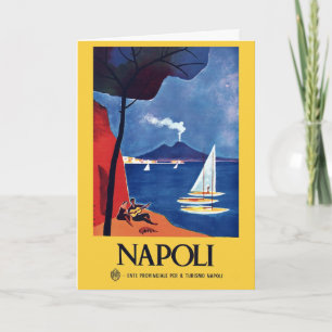 Vintage Naples Italy Travel Postcard