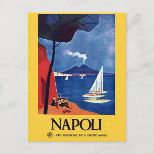 Vintage Naples Italy Travel Postcard