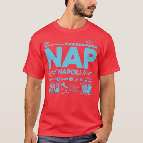 Vintage Naples NAP Airport Code Travel Day Retro T T_Shirt