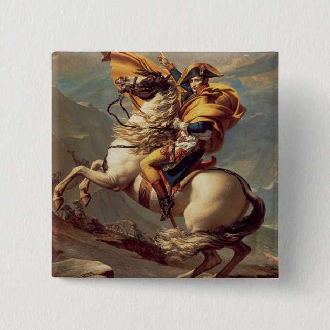 Vintage Napoleon Crossing the Alps Button (Front)