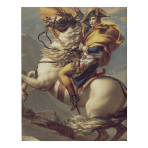 Vintage Napoleon Crossing the Alps Faux Canvas Print