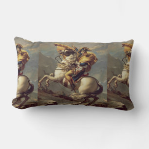 Vintage Napoleon Crossing the Alps Lumbar Pillow